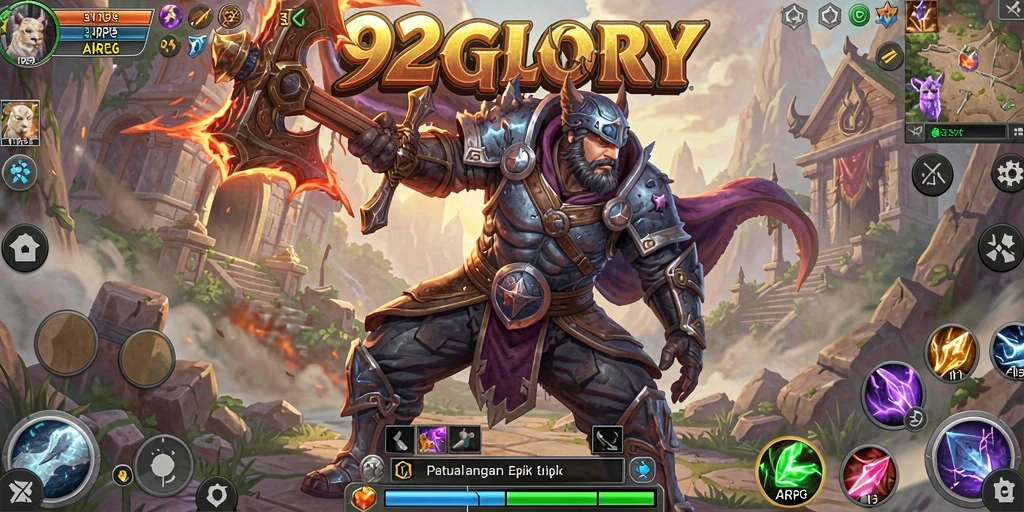 Tampilan gameplay seru dari 92GLORY di dunia ARPG.