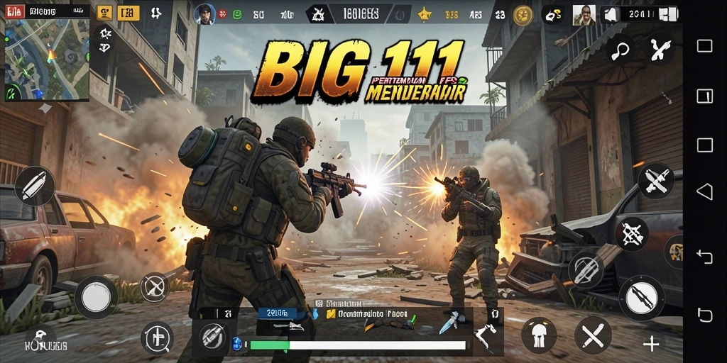 Tangkapan layar menampilkan aksi seru dalam game FPS BIG11.