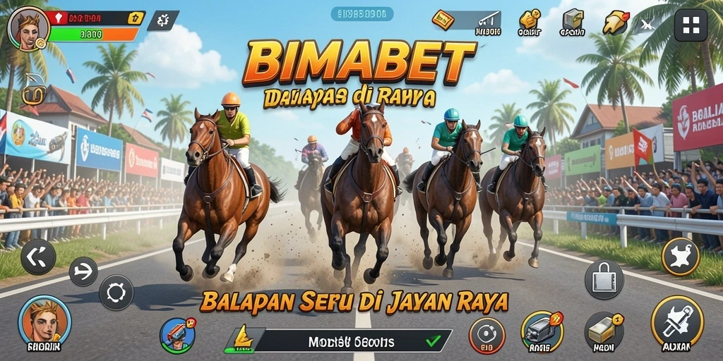 Tampilan luar biasa dari gameplay balapan seru di BIMABET.
