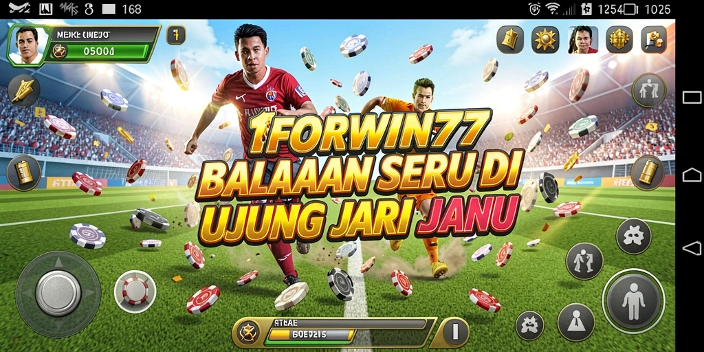 Screenshot gameplay FORWIN77 menampilkan aksi balapan yang seru dan mendebarkan.