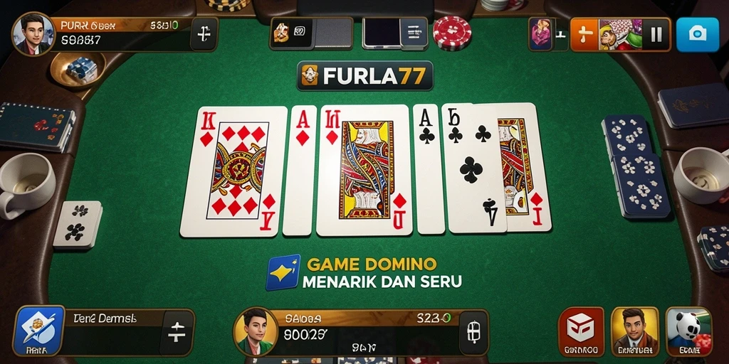 Screenshot gameplay FURLA77 yang menampilkan aksi seru permainan Domino.