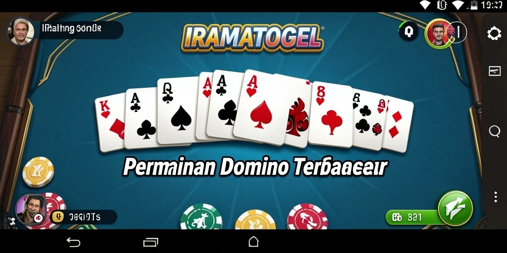 Tampilan gameplay seru IRAMATOGEL saat bermain Domino.
