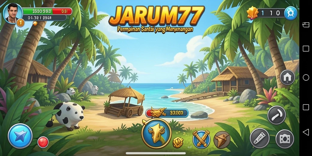 Tampilan gameplay <strong>JARUM77</strong> yang menarik dan penuh warna.