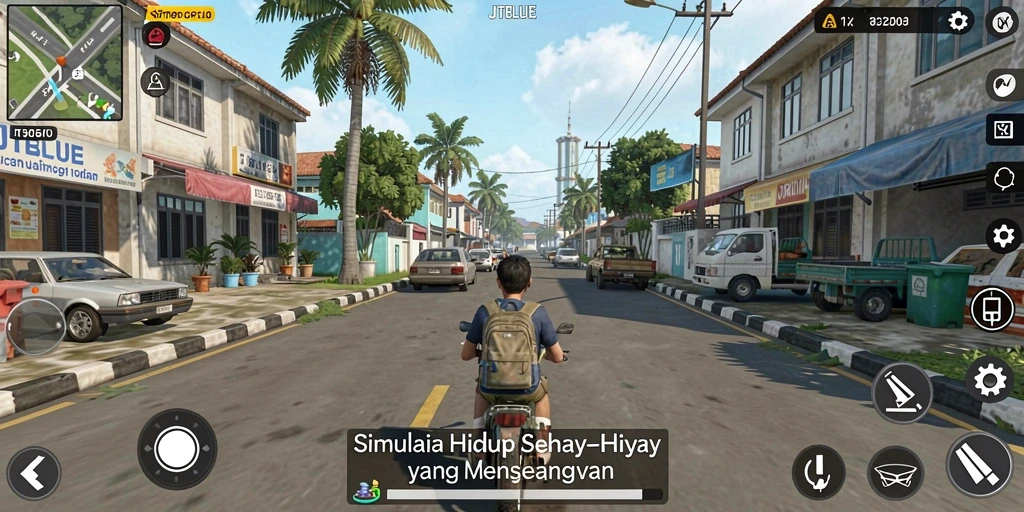 Tampilan gameplay JTBLUE yang seru dan interaktif.