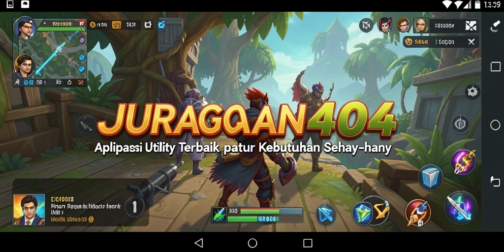 Tampilan antarmuka utama JURAGAN404 yang sederhana dan mudah dipahami.