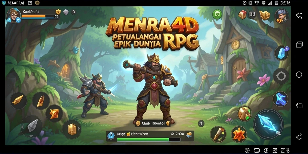 Tampilan gameplay menawan dari MENARA4D yang penuh aksi RPG.