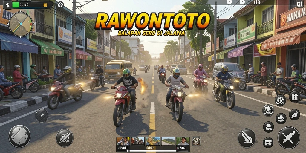Tampilan gameplay yang mengesankan dalam balapan di RAWONTOTO.