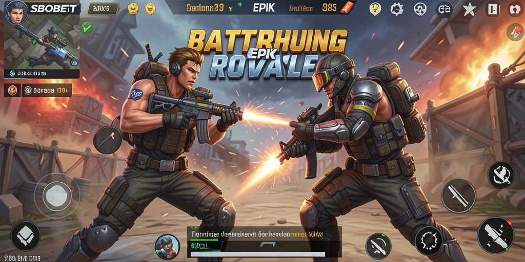 Tampilan gameplay SBOBET yang intens dan mendebarkan di medan pertempuran.