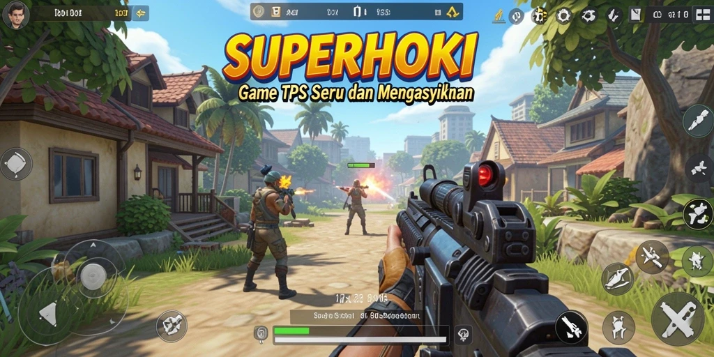 Tampilan gameplay SUPERHOKI yang menegangkan dan seru.